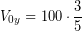 \[ V_{0y} = 100 \cdot \frac{3}{5} \]