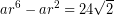 \[ ar^{6} - ar^{2} = 24 \sqrt{2} \]