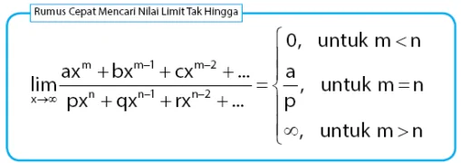 Rumus Cepat Mengerjakan Limit Tak Hingga