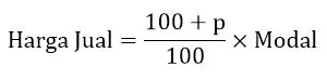 Rumus Harga Jual Ketika Pedagang Untung