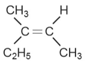 trans 3-metil-2-pentena