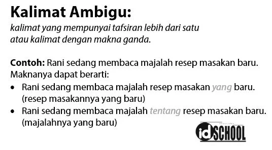 Contoh Kalimat Ambigu