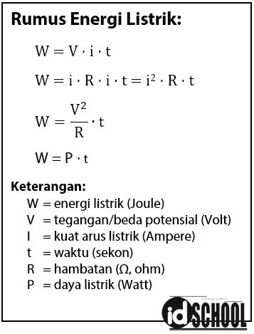 Rumus Energi Listrik