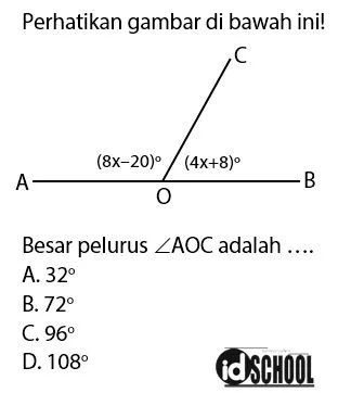 Contoh Soal Cara Menghitung Besar Komplemen dan Suplemen Sudut
