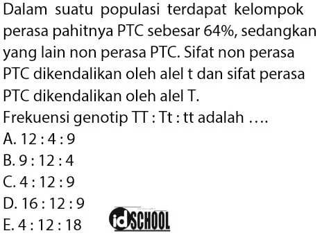 Contoh Soal Hukum Hardy Weinberg