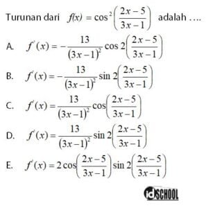 Turunan Fungsi Trigonometri Contoh Soal Homecare