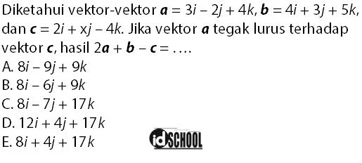 Contoh Soal Vektor Saling Tegak Lurus