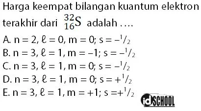 Contoh Soal Menentukan Harga Bilangan Kunatum S