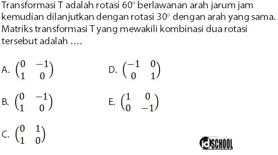 Contoh Soal Rotasi Berlawanan Arah Jarum Jam