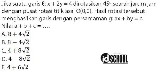 Contoh soal rotasi 45