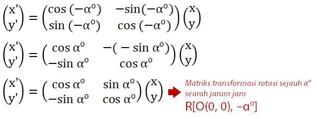 Rotasi Searah Jarum Jam Sejauh α Contohnya 2917