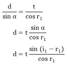 Pergeseran Sinar yang Melewati Kaca Plan Paralel