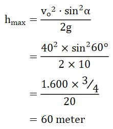 Cara Menghitug Ketinggian Maksimum Peluru