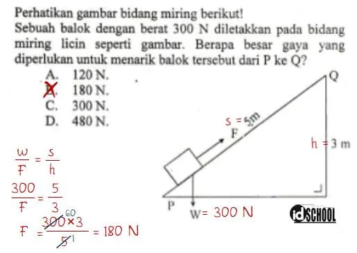 Cara Menghitung Besar Gaya yang Dibutuhkan pada Bidang miring