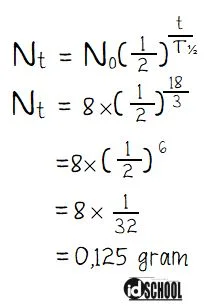 Cara Menghitung Jumlah Zat Sisa Peluruhan Aktivitas Radioaktif