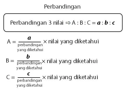 Rumus Perbandingan Tiga Nilai