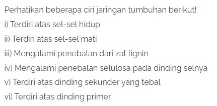 Contoh Soal Ciri Jaringan Kolenkim dan Sklerenkim