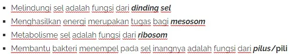 Pembahasan Contoh Soal Struktur Sel Prokariotik