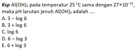 Contoh Soal Hubungan Ksp dan pH