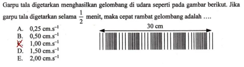 Contoh Soal Cepat Rambat Gelombang Longitudinal