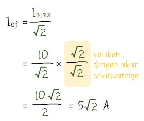 Cara Menghitung Arus Efektif