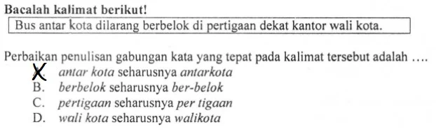 Contoh Soal Kata Berimbuhan