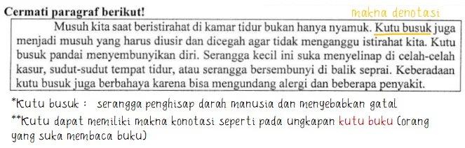 Contoh Kalimat Denotasi