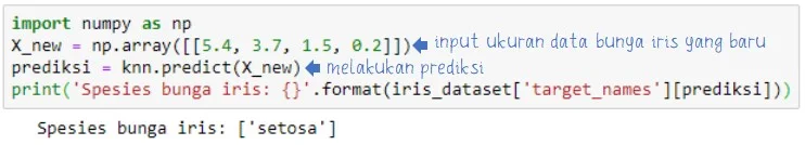 Contoh Cara Melakukan Prediksi dengan Model Klasifikasi kNN