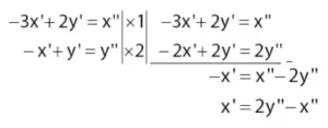 Persamaan absis hasil transformasi geometri oleh matriks A