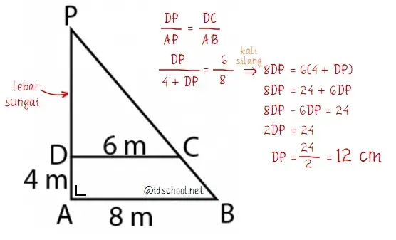 Soal kesebangunan pada segitiga