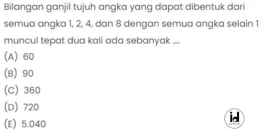 Soal PK UTBK Kaidah Pencacahan