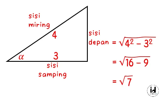 Jika 0°  𝛼  90° dan cos (𝛼) = 34 , di antara pilihan berikut yang benar adalah .... 